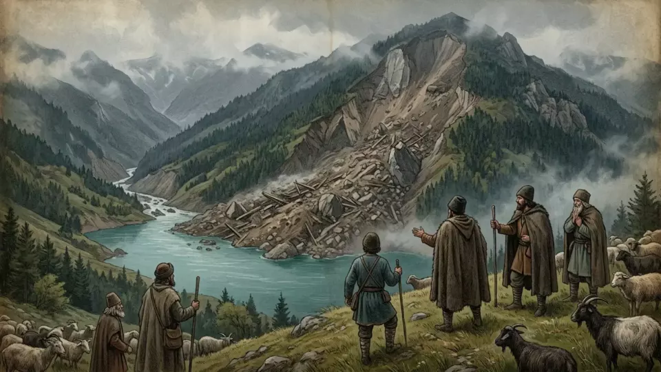 Kapaz Dağı'nın çöken yamacı (temsili)