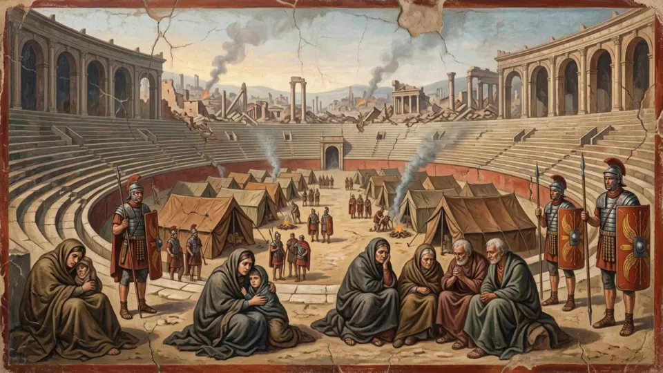 Hipodromda kurulan çadırlar (temsili)