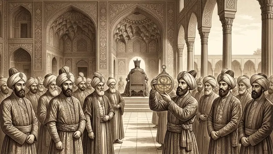 İsfahan'da sütunlu sarayda Safevi taç giyme töreni