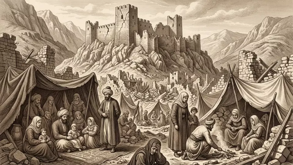 Doğuda yıkılan kasabalar (temsili)