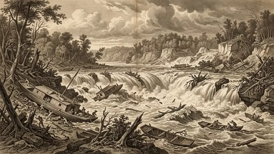 Mississippi'de oluşan geçici şelale (temsili)