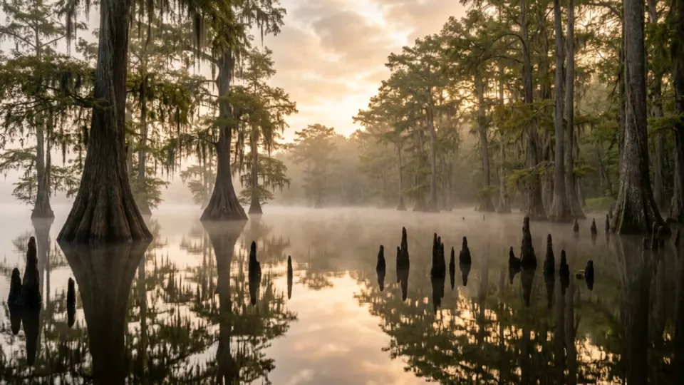 Bugünkü Reelfoot Gölü (temsili)