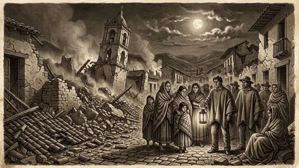 Depremden sonra Ibarra (temsili)