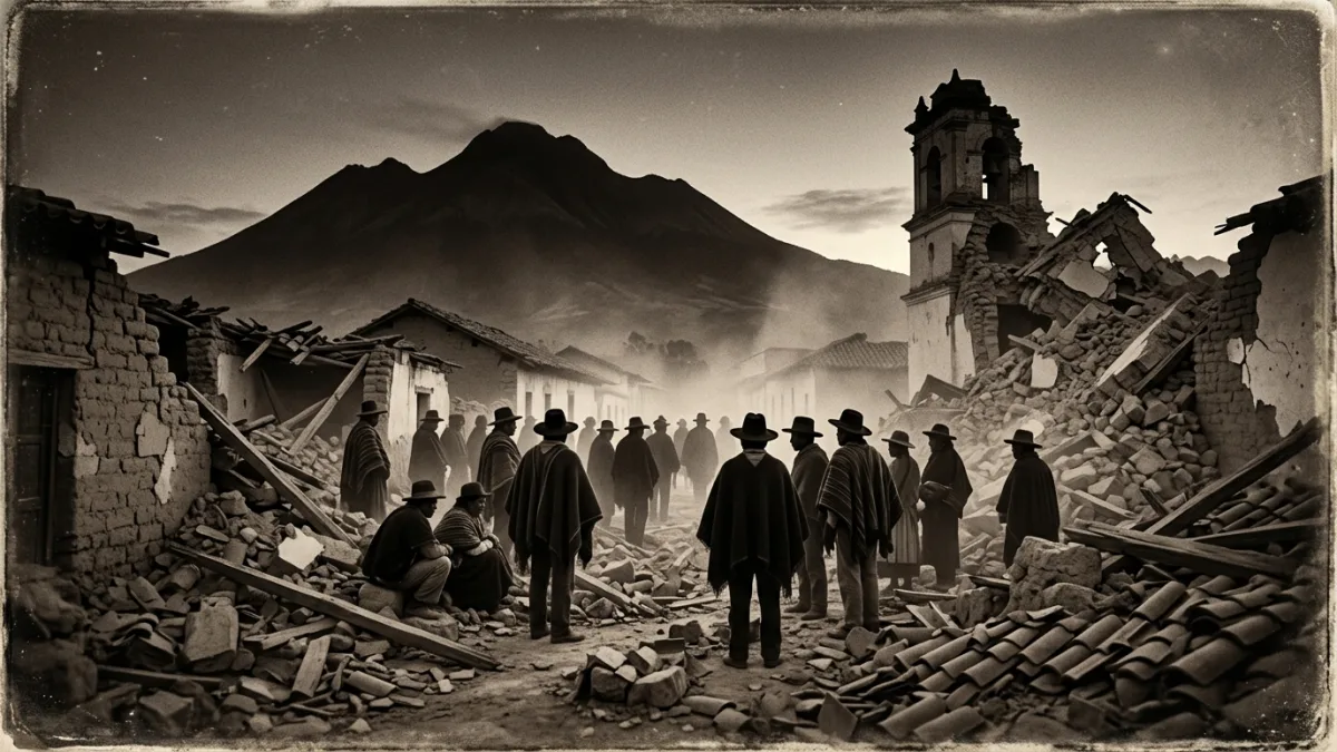 1868 depreminde yıkılan Ibarra (temsili)