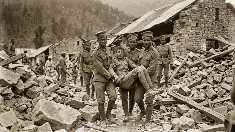 Dharamsala'da yıkılan Gurkha kışlaları (temsili)