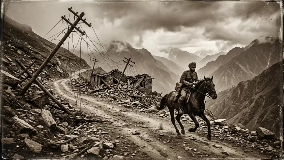 Kopan telgraf hatları (temsili)