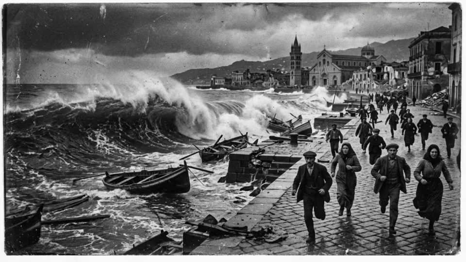 Messina limanını vuran dalga (temsili)