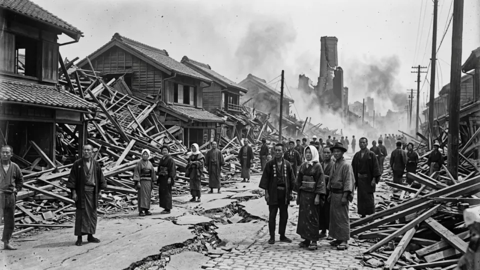 Tokyo deprem anı (temsili)
