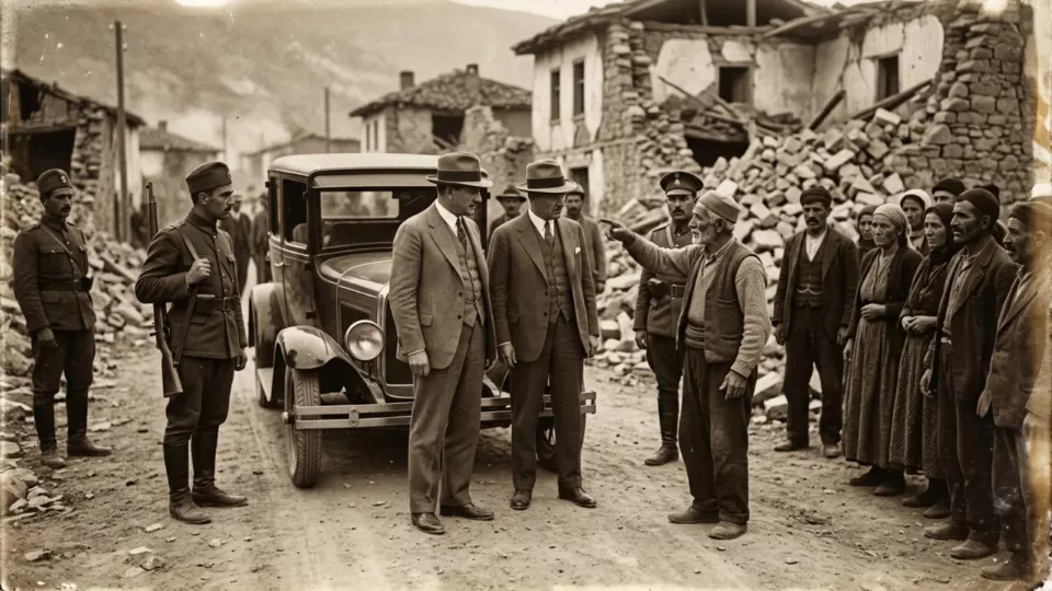 Bölgeye gelen yetkililer (temsili)