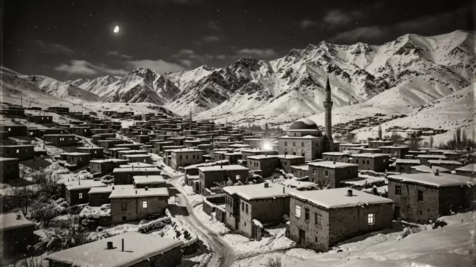Depremden önceki gece karla örtülü Erzincan (temsili)