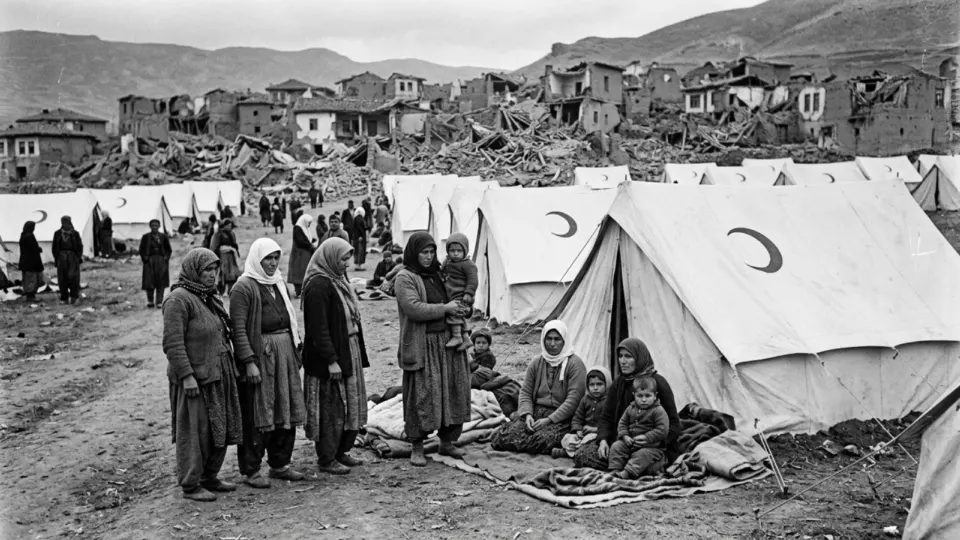 Kızılay çadırları (temsili)