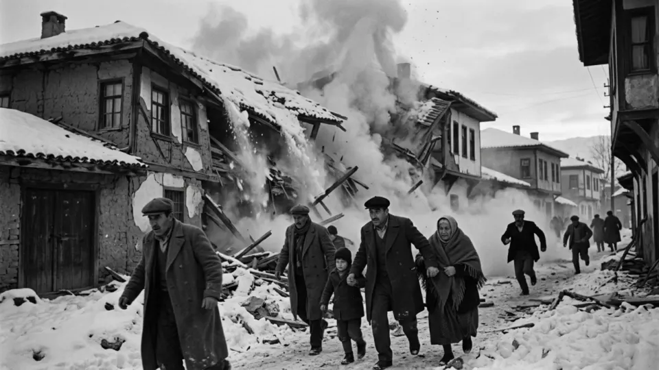 Sarsıntı anında Erbaa (temsili)