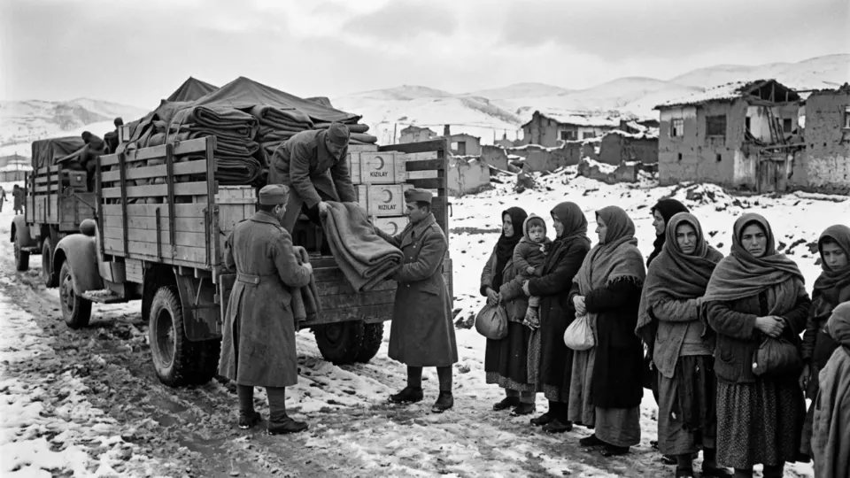 Erbaa'ya ulaşan yardım (temsili)