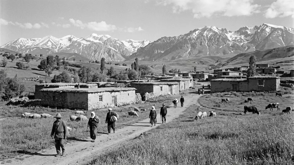 1946'da Varto yaylasında bir köy (temsili)