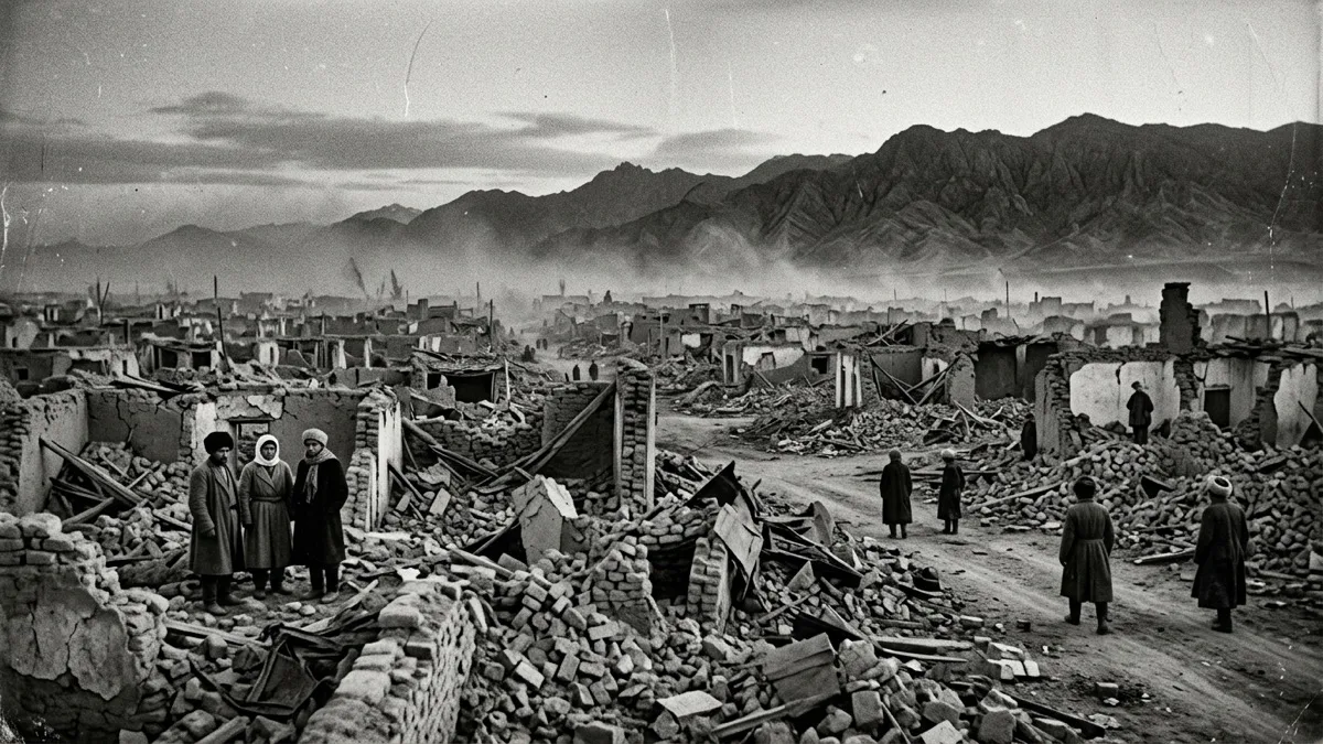 1948 depreminin ardından Aşkabat (temsili)