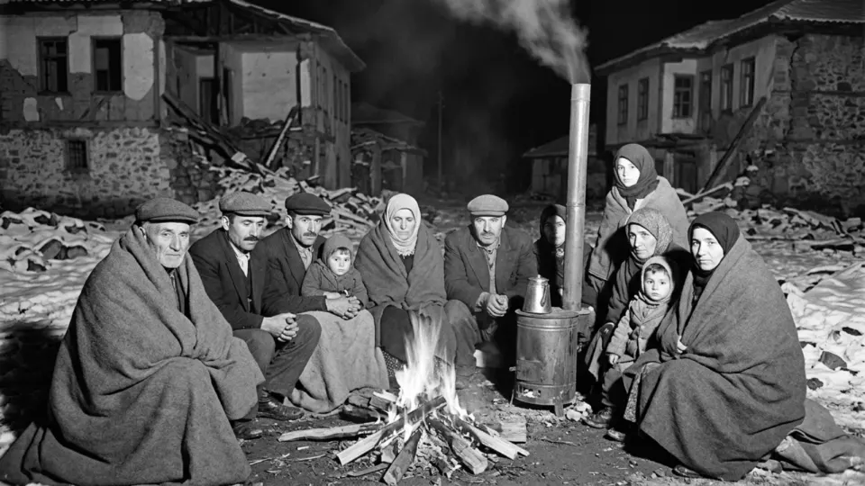 Gönen'de açıkta geçen gece (temsili)