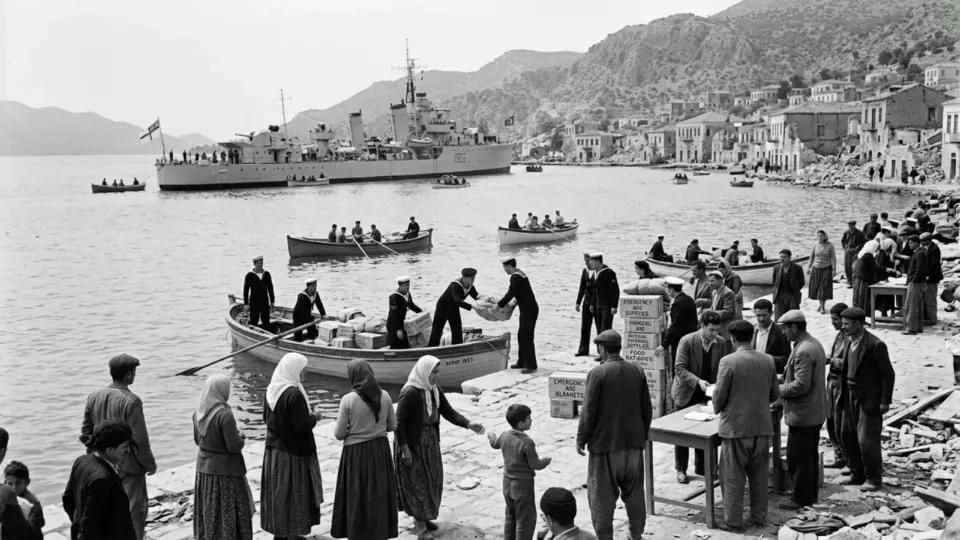 Yardım getiren gemi (temsili)
