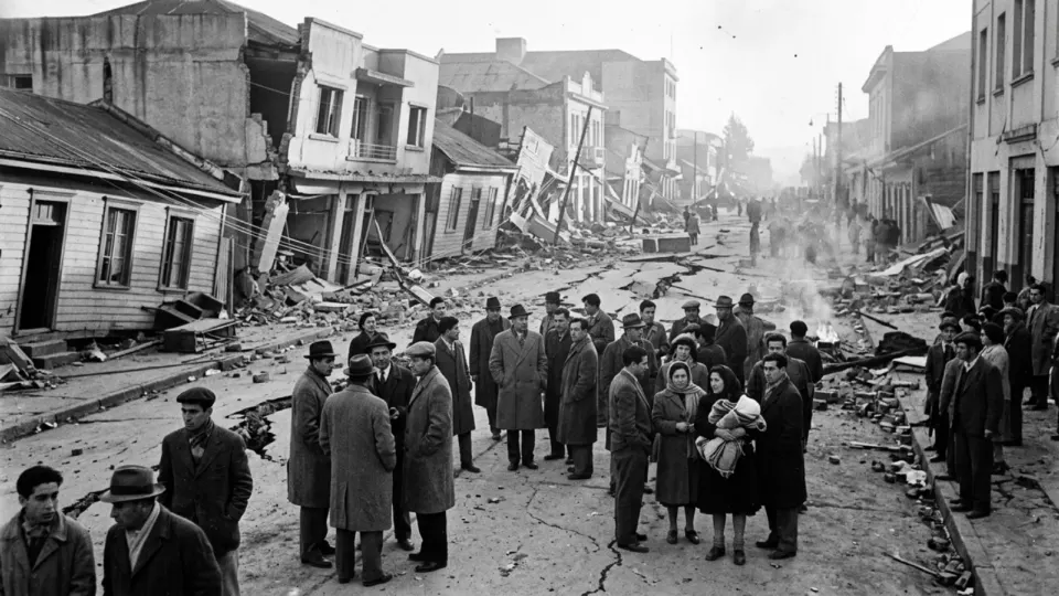 Valdivia deprem anı (temsili)