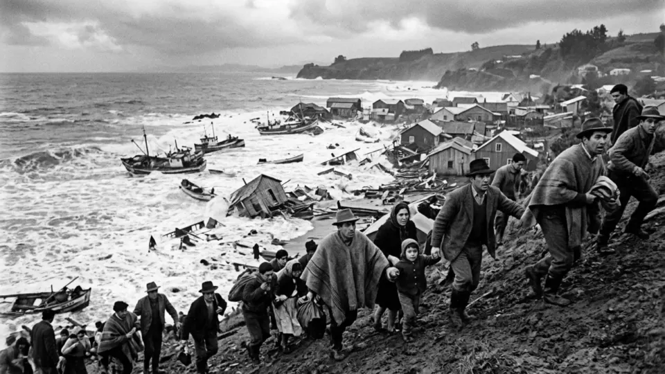 Kıyıyı vuran tsunami (temsili)