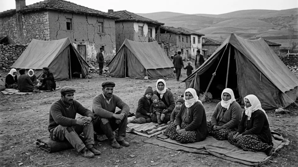 Artçılar süresince çadırlarda kalanlar (temsili)