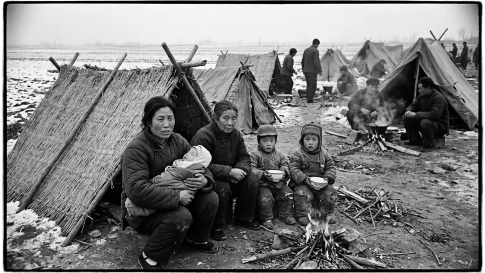 Depremzedelerin barakaları (temsili)