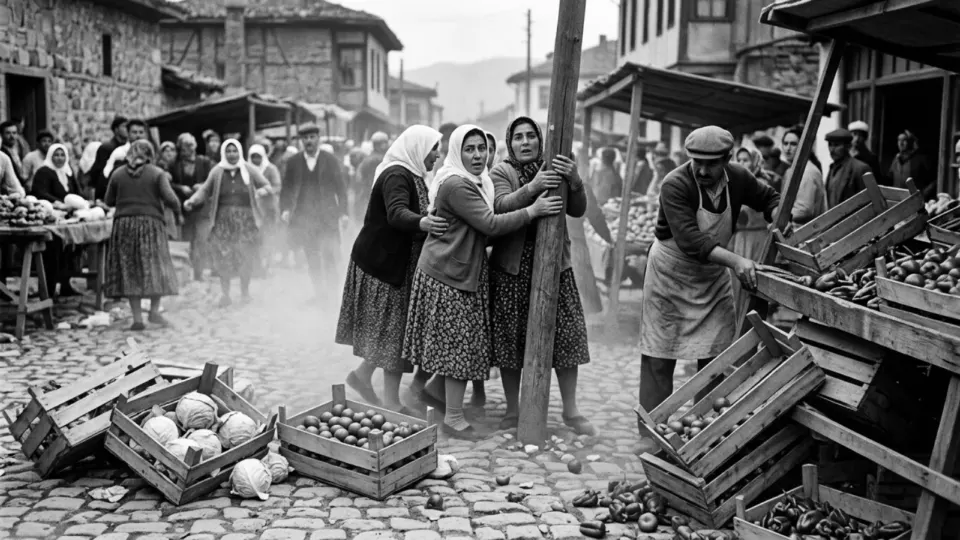 Pazar yerinde yakalanan sarsıntı (temsili)