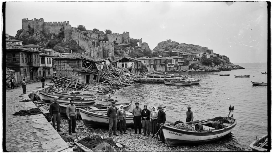 Amasra'da yıkılan dükkânlar (temsili)