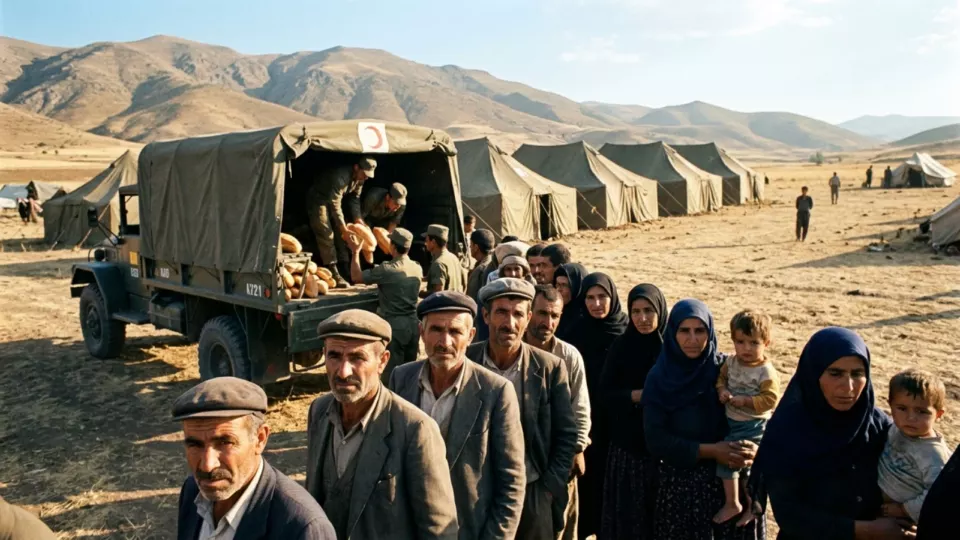 Lice'de yardım dağıtımı (temsili)