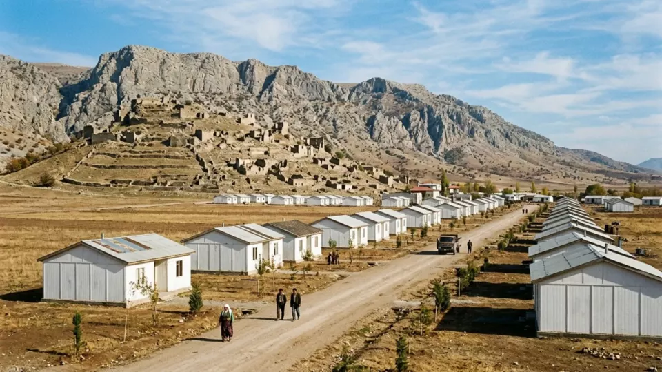 Yeni Lice'nin prefabrik evleri (temsili)