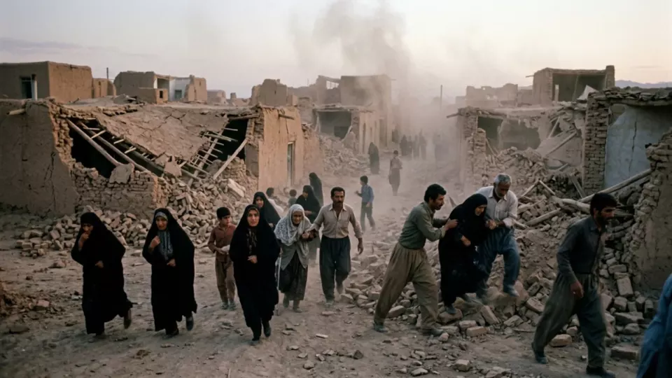 Tabas deprem anı (temsili)