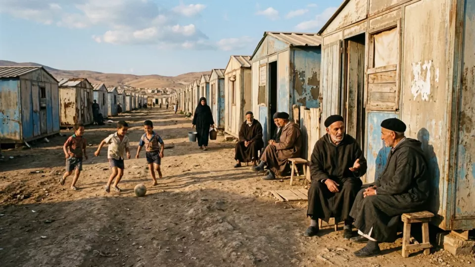Şelif'te prefabrik "barakalar" (temsili)