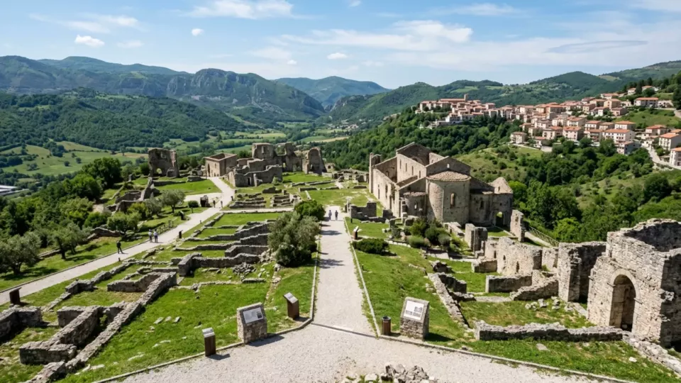 Conza della Campania kalıntıları (temsili)