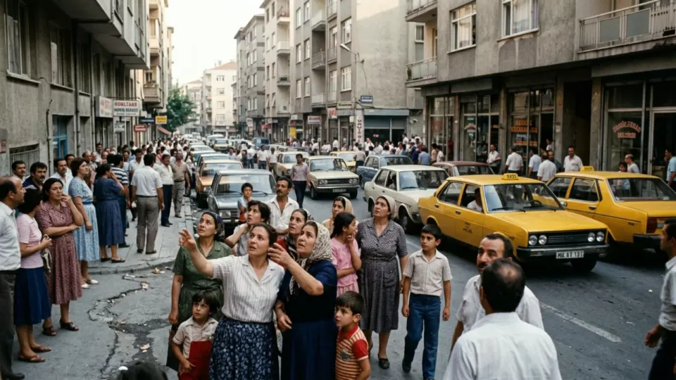 Depremde sokağa çıkan İstanbullular (temsili)