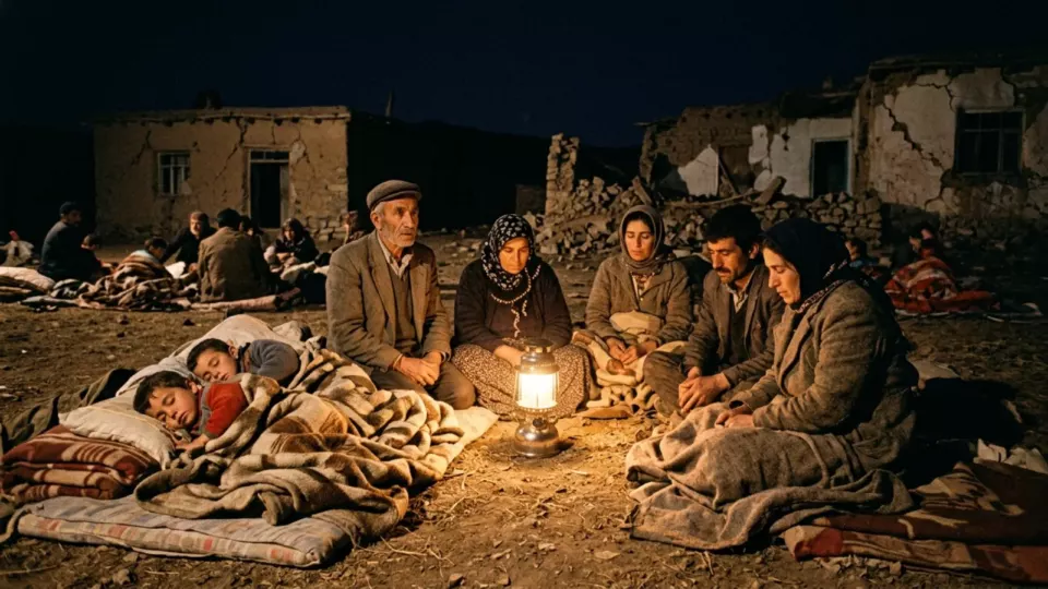 Artçı korkusuyla dışarıda geçen gece (temsili)