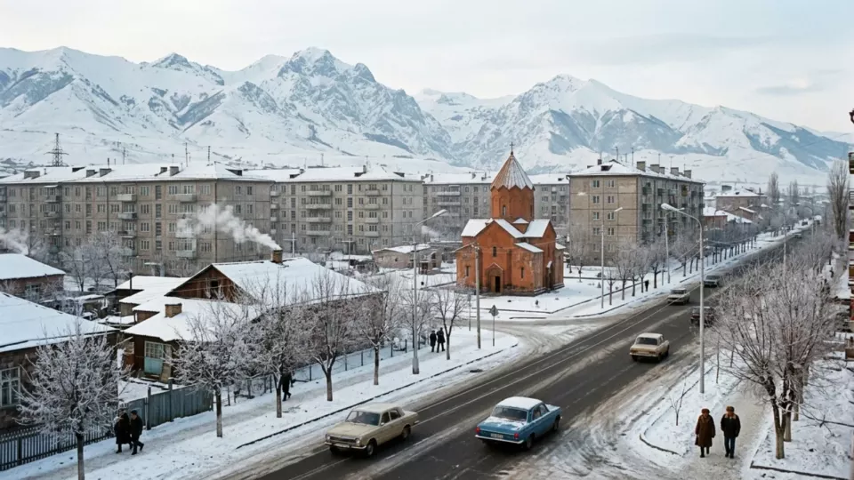 Depremden önce Spitak (temsili)