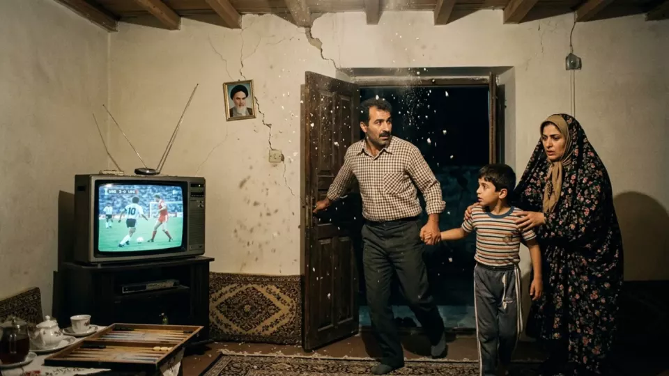 Deprem anı (temsili)