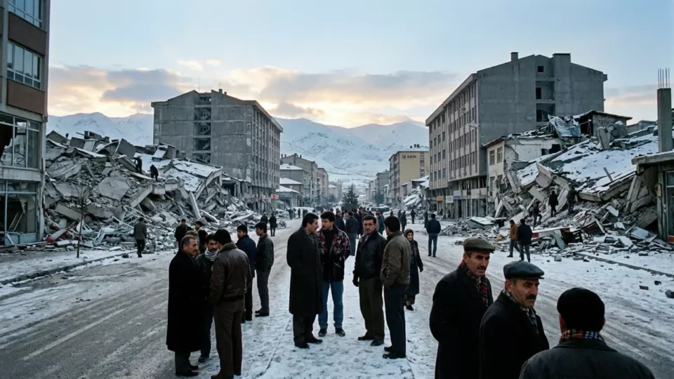 Depremin ertesi sabahı Erzincan (temsili)