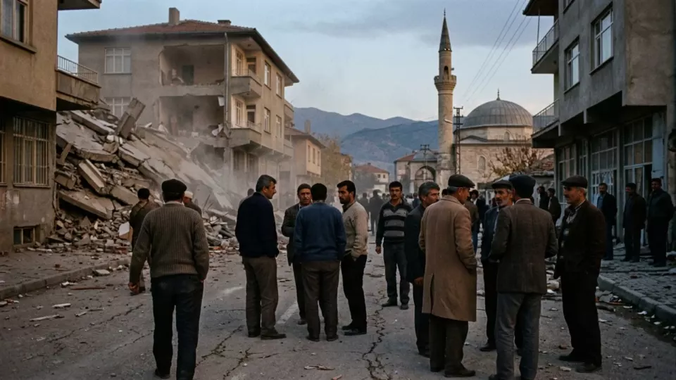 Dinar'da deprem anı (temsili)