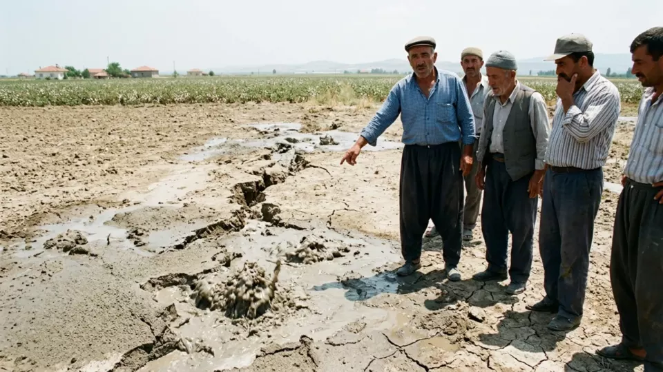 Sıvılaşma ve kum fışkırması (temsili)