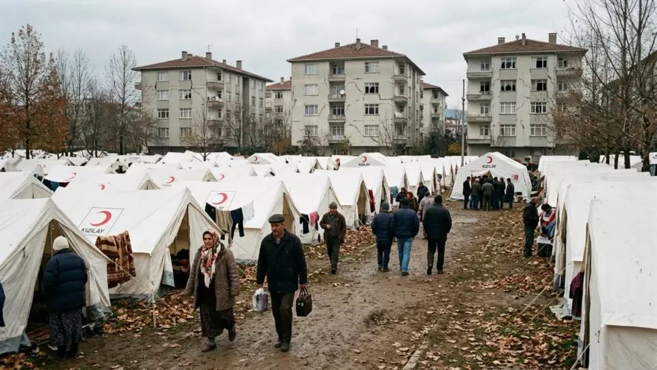 Ağustos'tan sonra Düzce'de çadır kent (temsili)