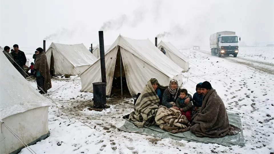 Kışın kurulan yazlık çadırlar (temsili)