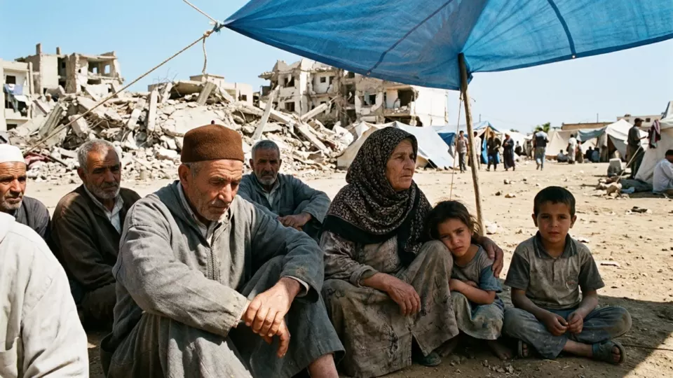 Derme çatma çadır kampı (temsili)