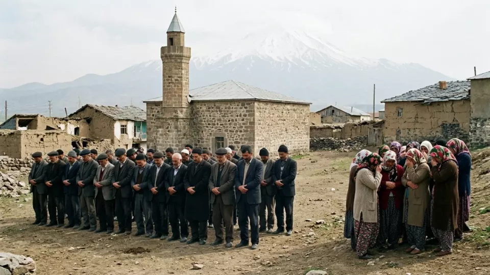 Yığınçal'da cenaze namazı (temsili)
