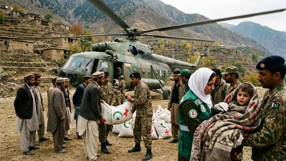 Helikopterle yardım (temsili)