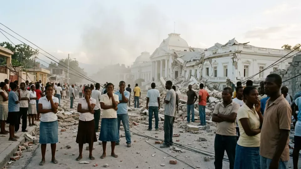 Port-au-Prince deprem anı (temsili)
