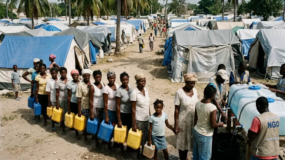 Port-au-Prince'te çadır kamp (temsili)