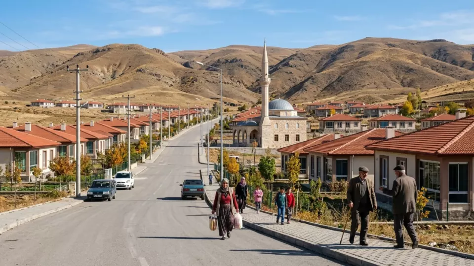 Yeniden kurulan köy (temsili)