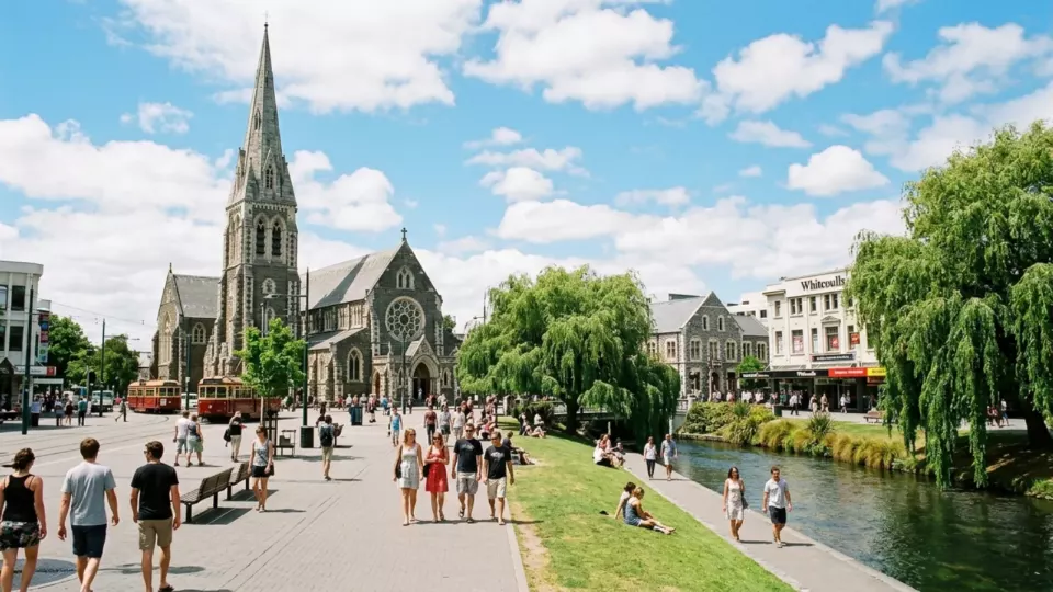 Depremden önce Christchurch (temsili)