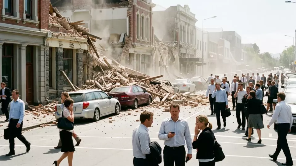 Christchurch deprem anı (temsili)