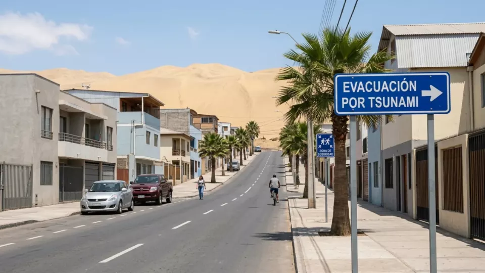 Tsunami tahliye tabelası (temsili)